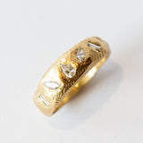Mixed-Shape Tapered Diamond Band