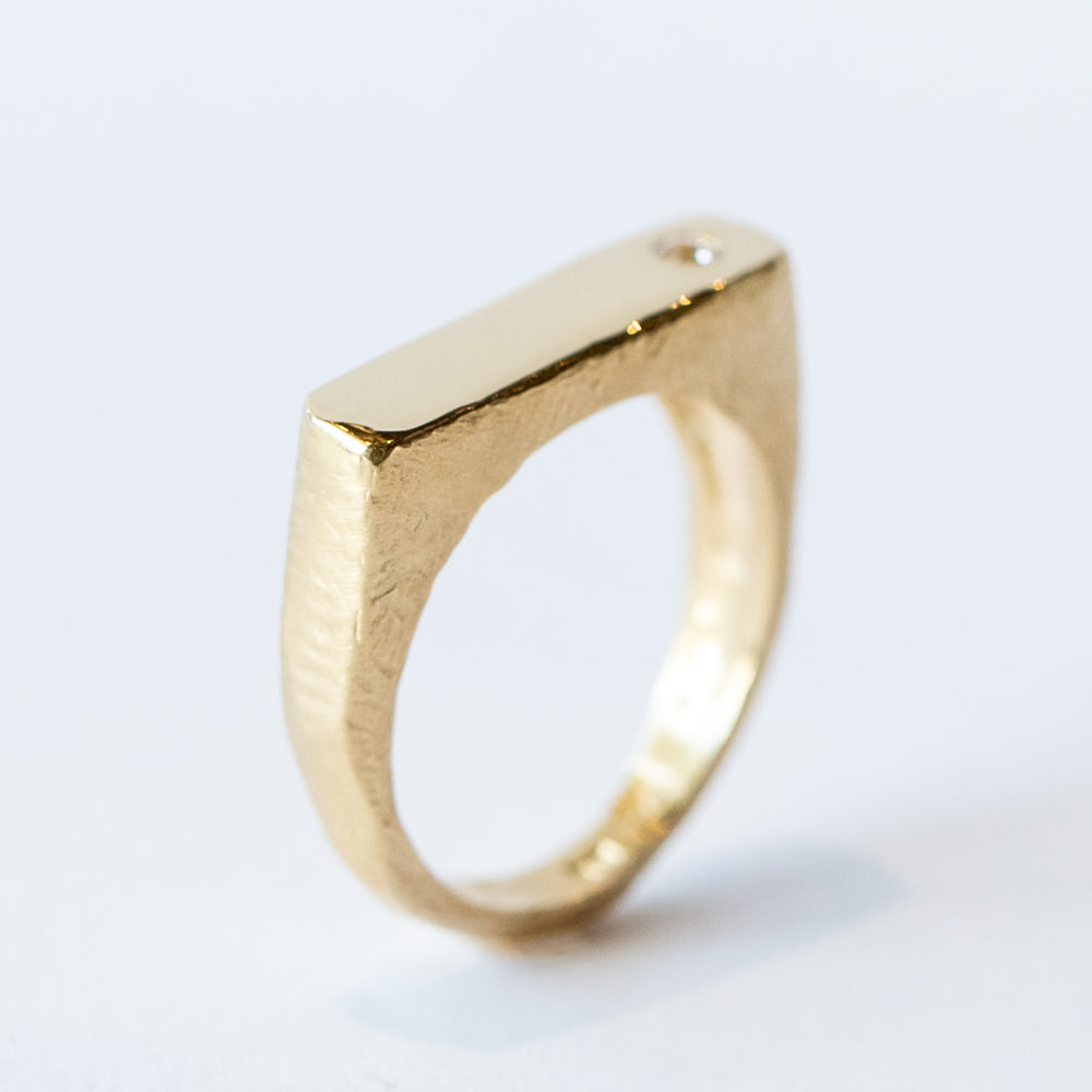Slender Signet Ring