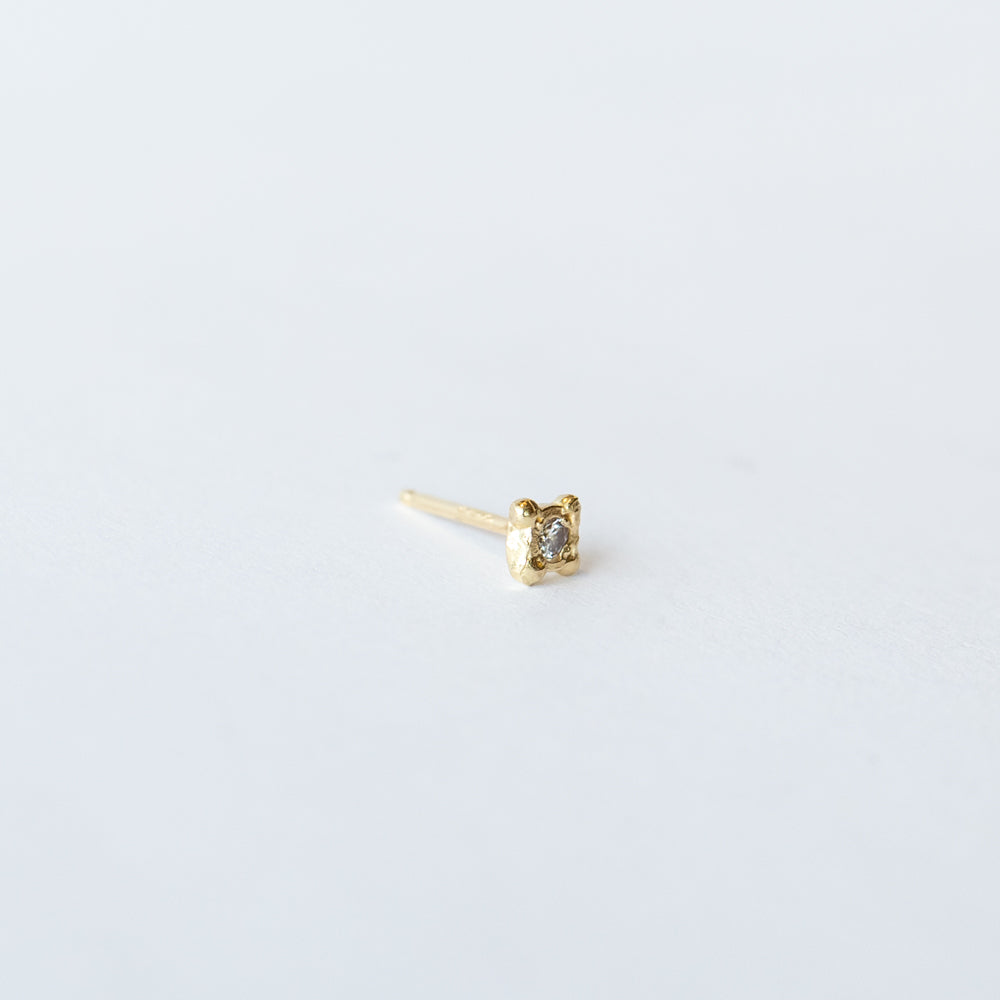 Victoria Cunningham | Single Diamond Square Stud Earring (Single)