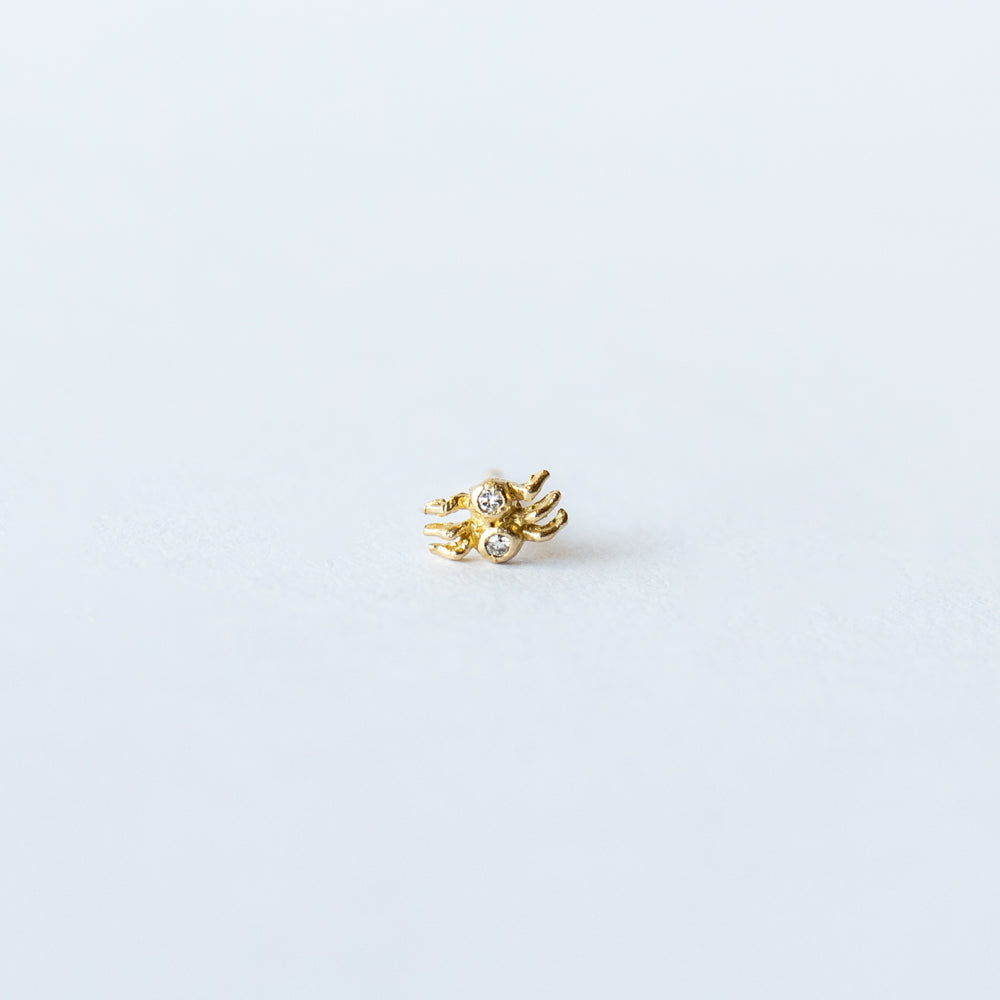 Victoria Cunningham | Tiny Spider Stud Earring (Single)