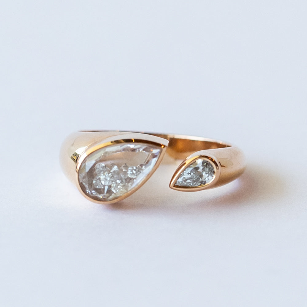 Diamond Shaker Plural Open Ring