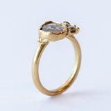 Speckled Rose-Cut Champagne Diamond Cluster Ring