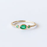 Three-Stone Emerald Ring