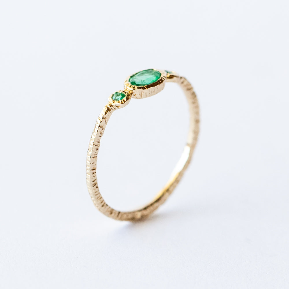Three-Stone Emerald Ring