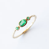 Three-Stone Emerald Ring