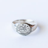 At Sea Pinkie Signet Ring