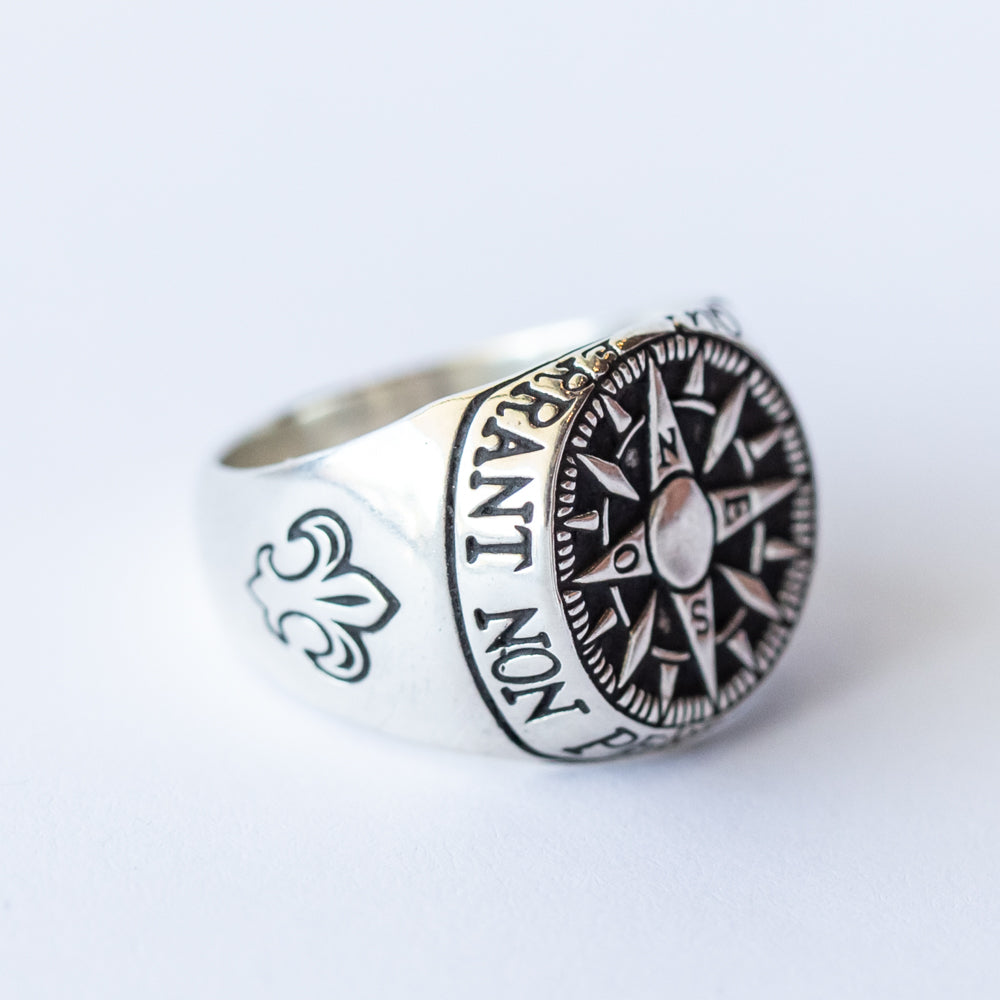 Compass Signet Ring