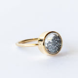 Core Round Black Diamond Shaker Ring