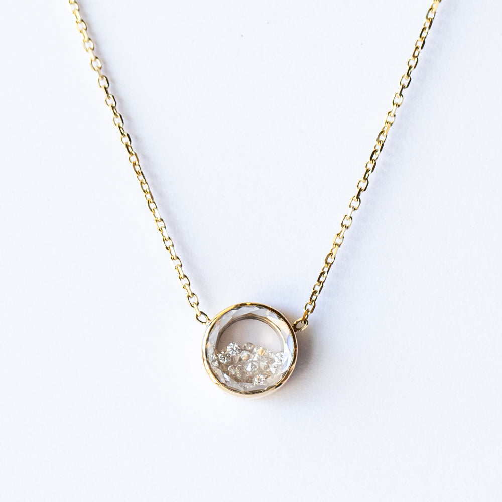 Naipe Circle Diamond Necklace