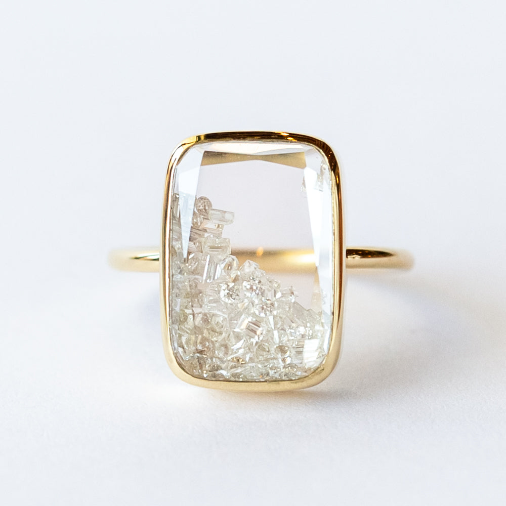 Ten Fourteen Diamond Shaker Ring