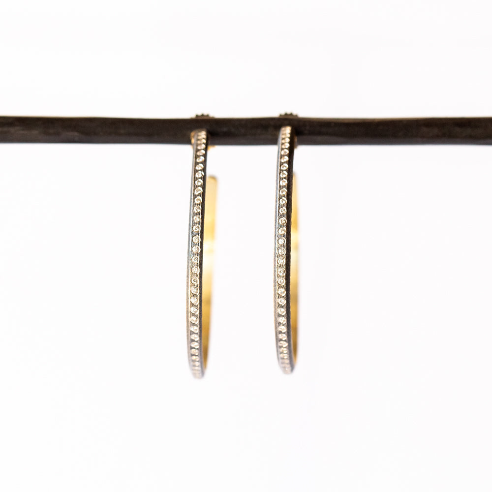 Adam Large Diamond Hoop Earrings