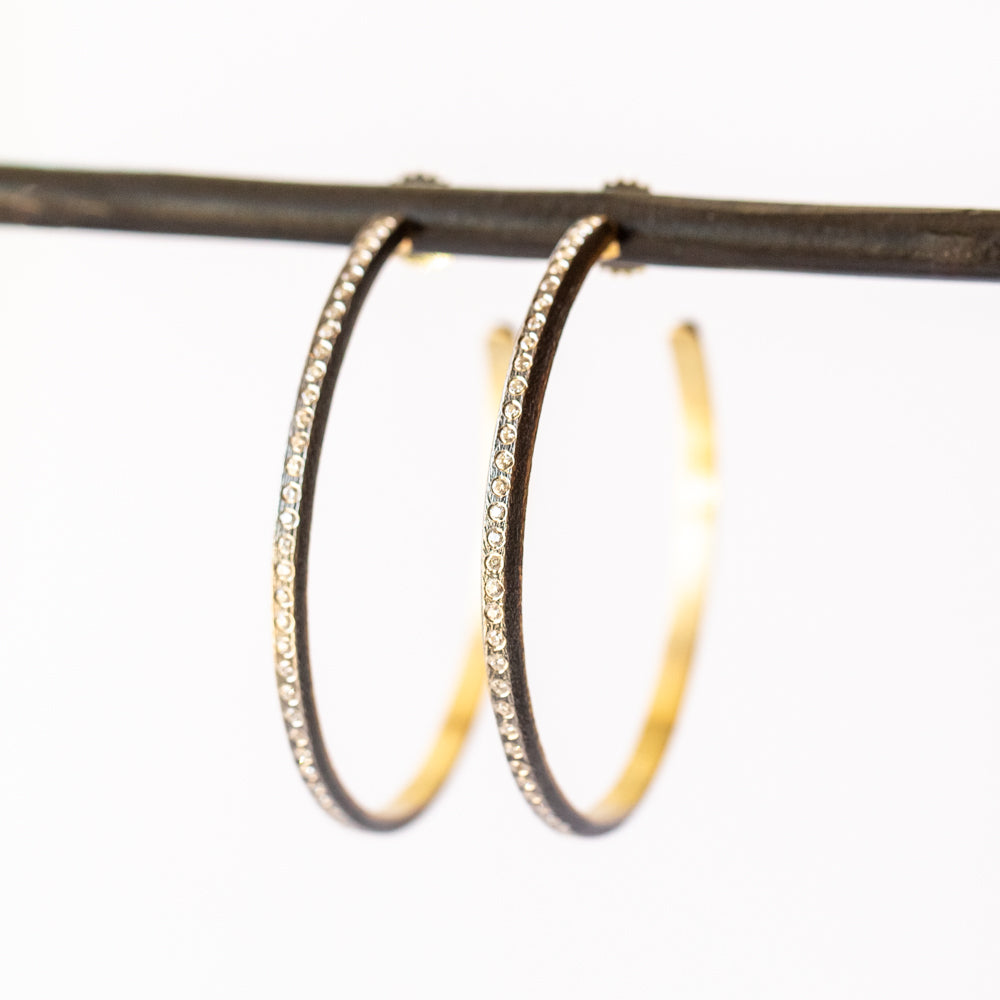 Adam Large Diamond Hoop Earrings