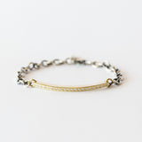 Adam Small 2.5mm Diamond ID Bar Chain Bracelet