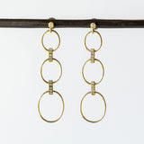 Alba Triple Oval Drop Earrings