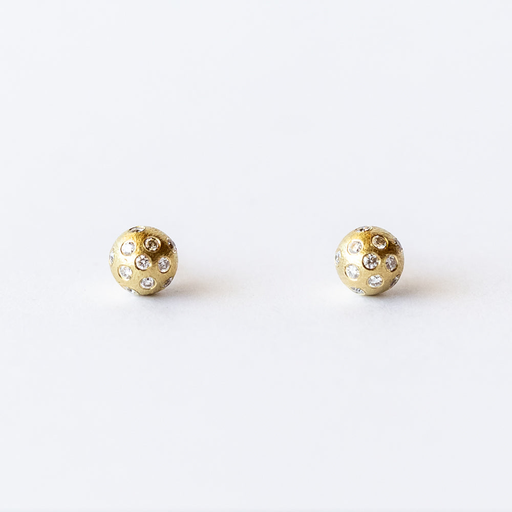 Ceres Diamond Ball Stud Earrings