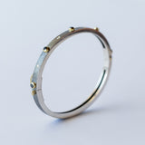 Junia 4mm Black and White Diamond Bangle