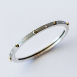 Junia 4mm Black and White Diamond Bangle
