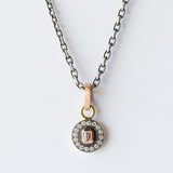 Junia Small Round Emerald Cut Diamond Pendant