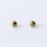 Rose Cut Black Diamond Stud Earrings