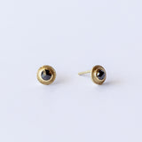 Rose Cut Black Diamond Stud Earrings