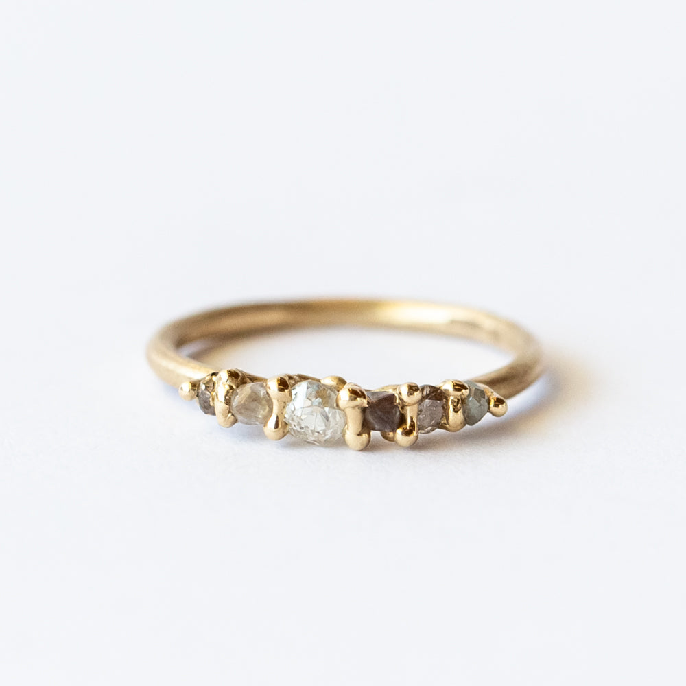 Ruth Tomlinson | Six Stone Mixed Diamond Ring