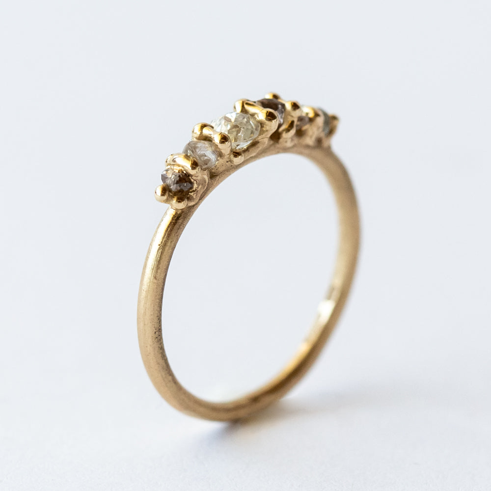 Ruth Tomlinson | Six Stone Mixed Diamond Ring