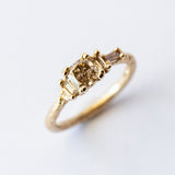 Champagne Diamond Radiant Cluster Ring
