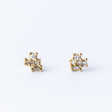 Ruth Tomlinson | Mixed Diamond Luminous Cluster Stud Earrings