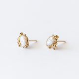 Ruth Tomlinson | Pearl Encrusted Stud Earrings with Barnacles