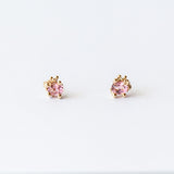 Ruth Tomlinson | Pink Tourmaline and Diamond Encrusted Stud Earrings