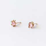 Ruth Tomlinson | Pink Tourmaline and Diamond Encrusted Stud Earrings