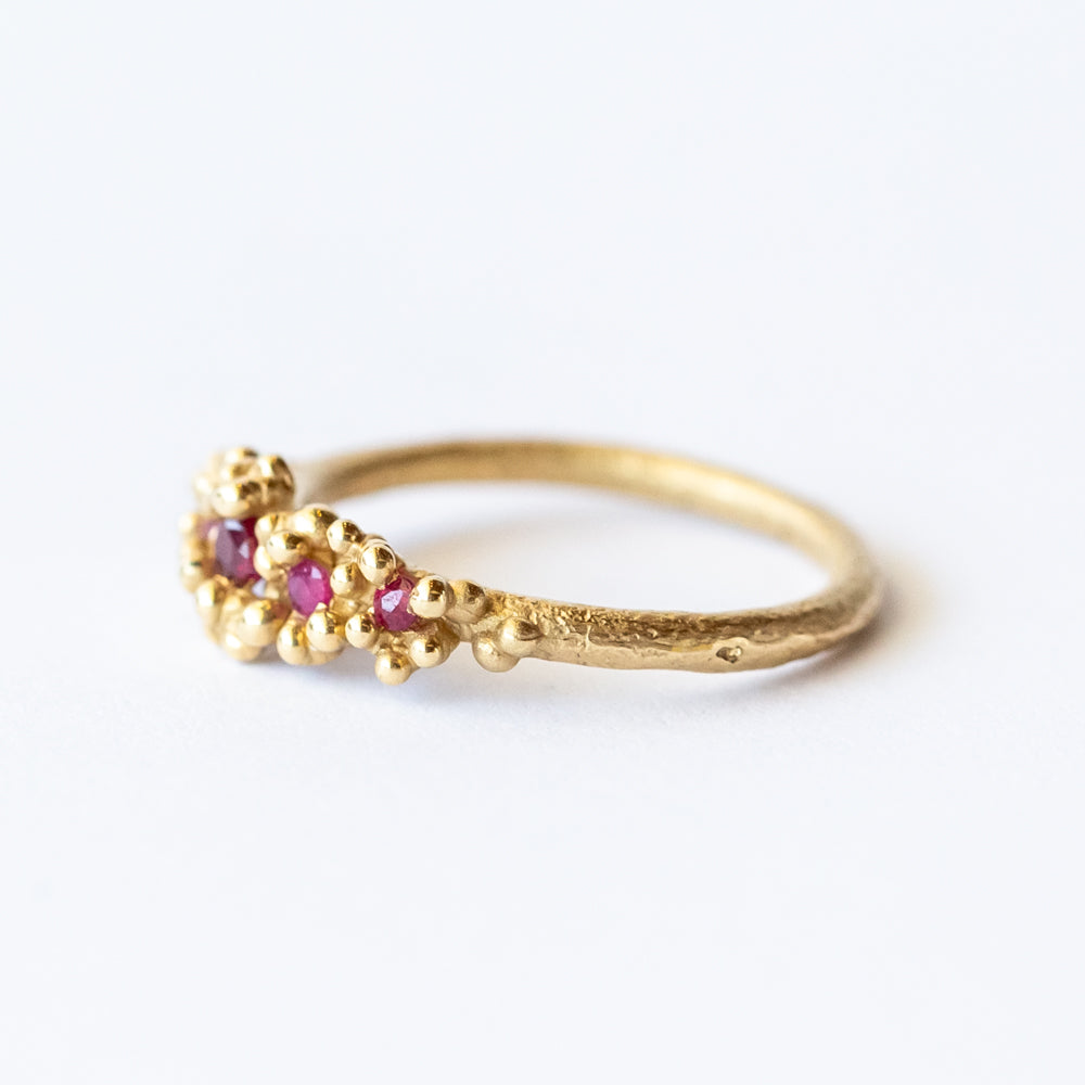 Ruby Ring with Granules