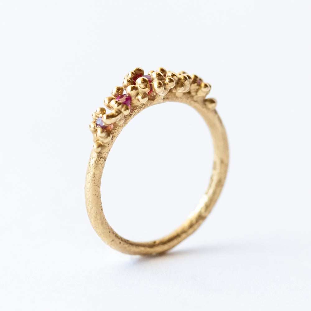 Ruby Ring with Granules