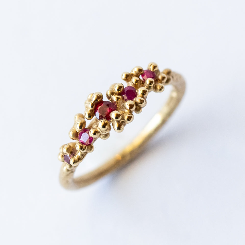 Ruby Ring with Granules