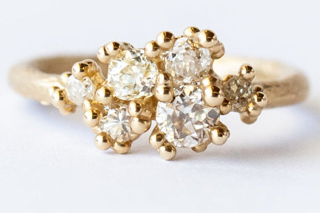 Ruth Tomlinson | Antique Diamond Asymmetric Cluster Ring