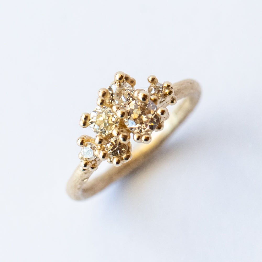 Ruth Tomlinson | Antique Diamond Asymmetric Cluster Ring