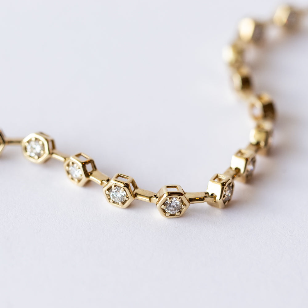 Ariel Gordon | Diamond Hex Tennis Bracelet – LAPIS