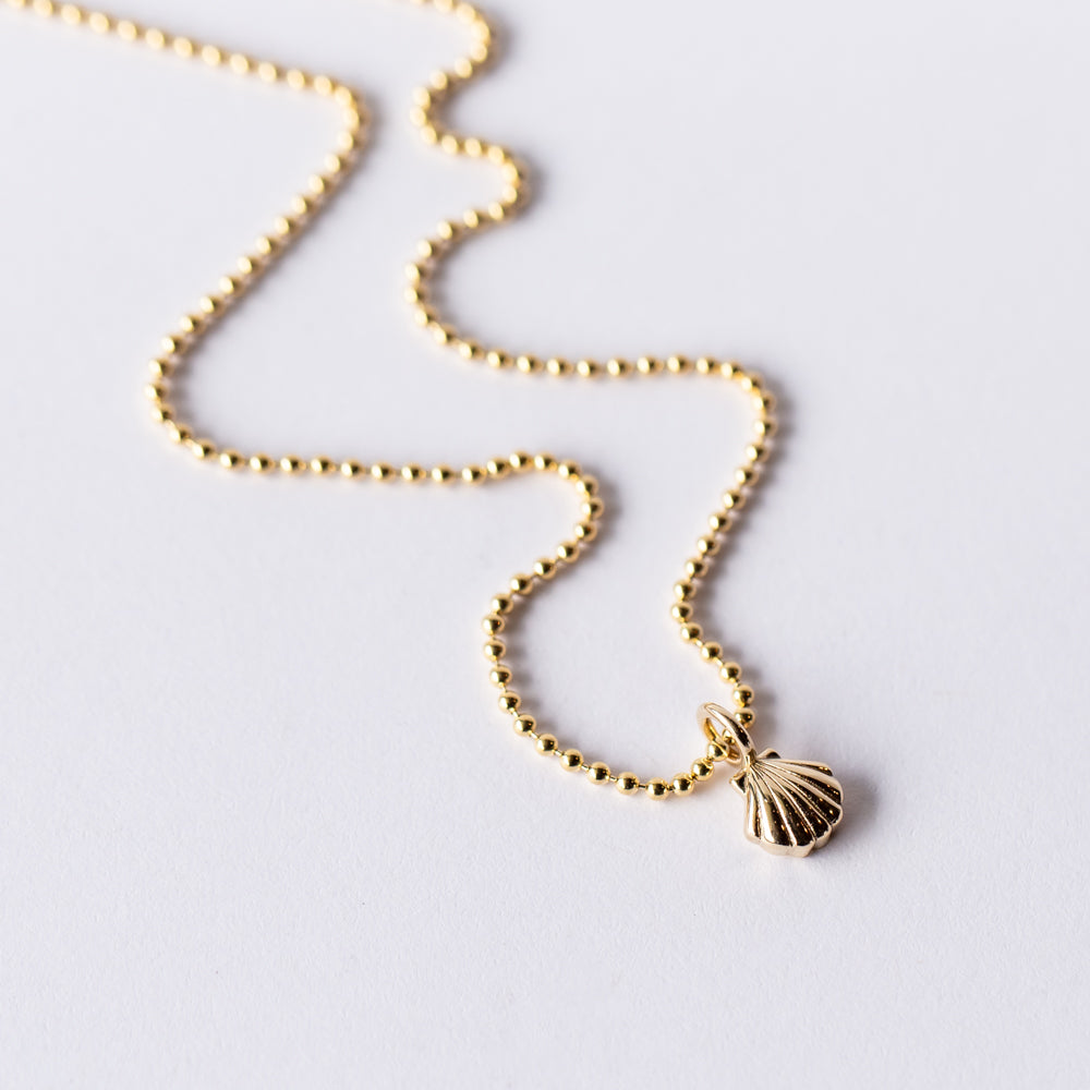 Petite Scallop Shell Charm Necklace