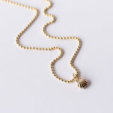 Petite Scallop Shell Charm Necklace