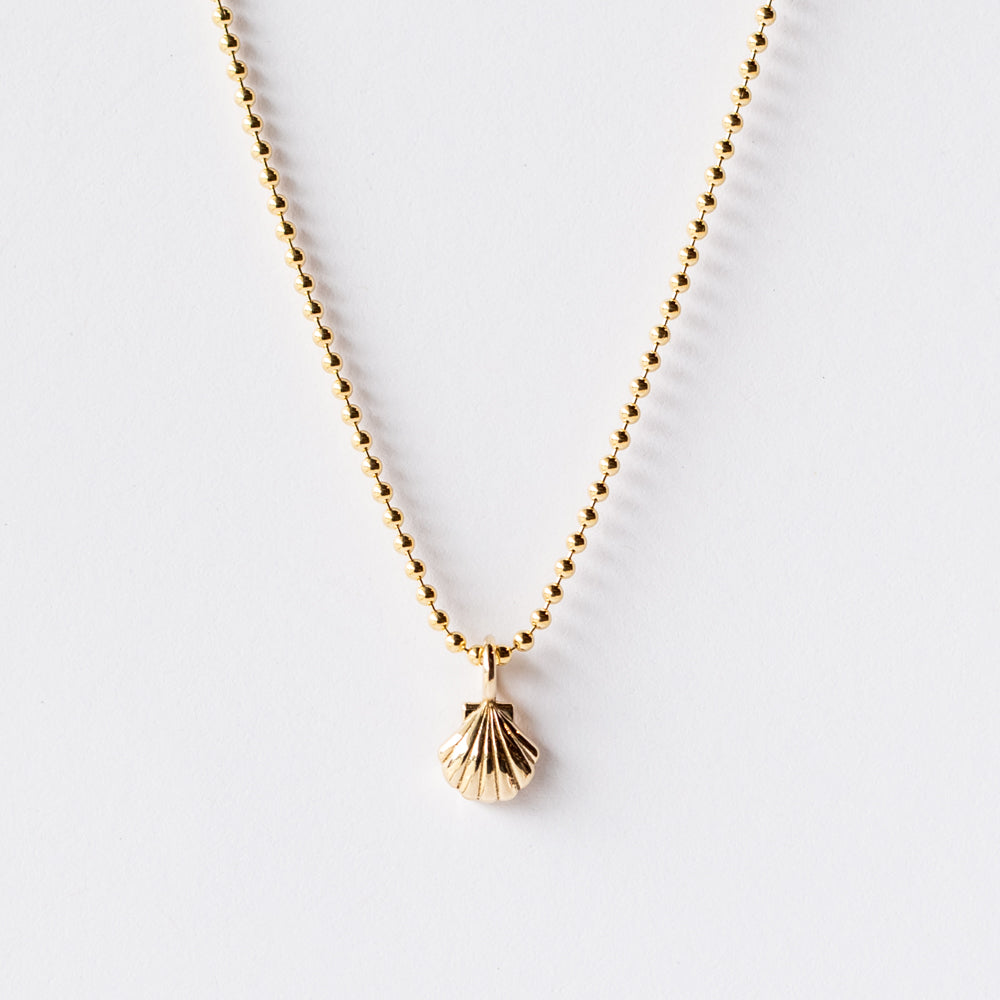 Petite Scallop Shell Charm Necklace