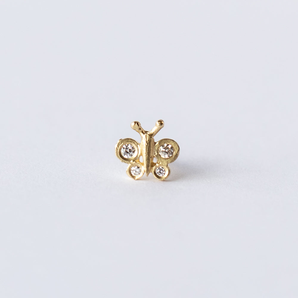 Victoria Cunningham | Butterfly Diamond Stud Earring (Single)