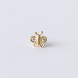 Victoria Cunningham | Butterfly Diamond Stud Earring (Single)