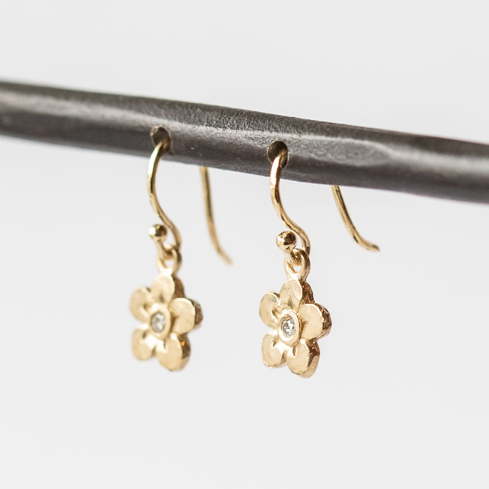 Victoria Cunningham | Flower Diamond Drop Earrings