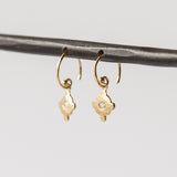Victoria Cunningham | Hammered Diamond Drop Earrings