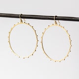 Victoria Cunningham | Large Beaded Edge Hoop Earrings