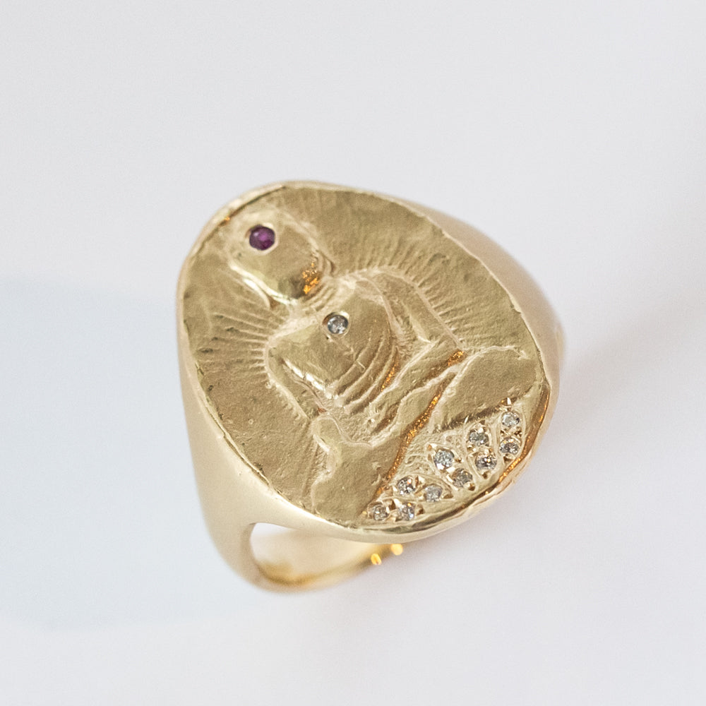 Victoria Cunningham | Large Buddha Signet Ring