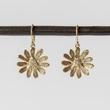 Victoria Cunningham | Medium Daisy Drop Earrings with Pave Diamonds