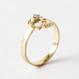 Victoria Cunningham | Skull Ring with Princess Cut Diamond