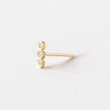 Victoria Cunningham | Three Diamond Stud Earring (Single)