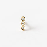 Victoria Cunningham | Three Diamond Stud Earring (Single)